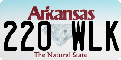 AR license plate 220WLK