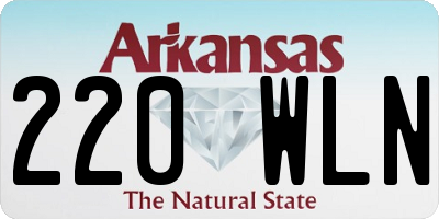 AR license plate 220WLN