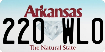 AR license plate 220WLO