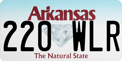 AR license plate 220WLR