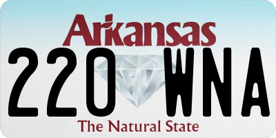 AR license plate 220WNA