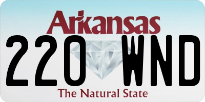 AR license plate 220WND