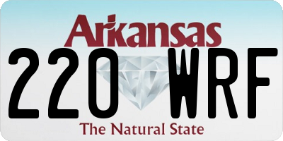 AR license plate 220WRF