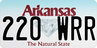 AR license plate 220WRR