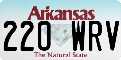 AR license plate 220WRV