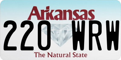 AR license plate 220WRW