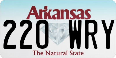 AR license plate 220WRY