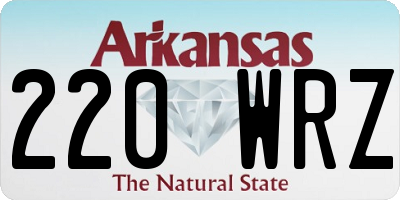 AR license plate 220WRZ