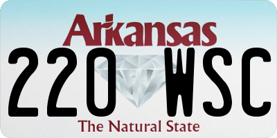 AR license plate 220WSC