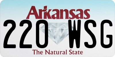 AR license plate 220WSG