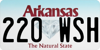 AR license plate 220WSH
