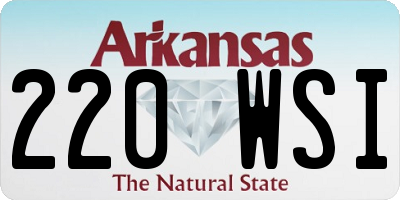 AR license plate 220WSI