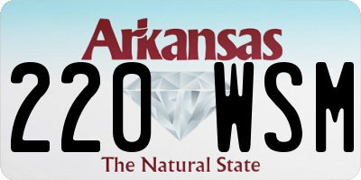 AR license plate 220WSM