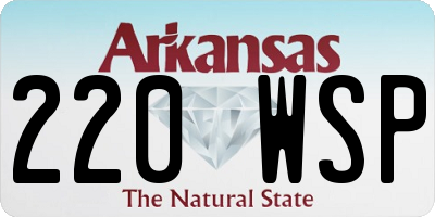 AR license plate 220WSP