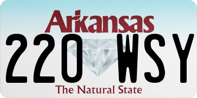 AR license plate 220WSY