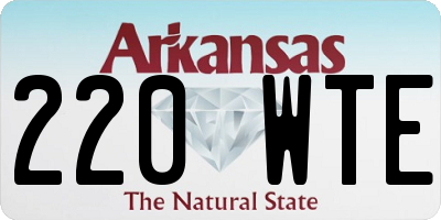 AR license plate 220WTE
