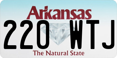 AR license plate 220WTJ