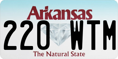 AR license plate 220WTM