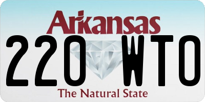 AR license plate 220WTO