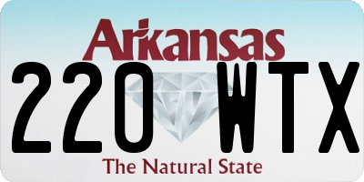 AR license plate 220WTX