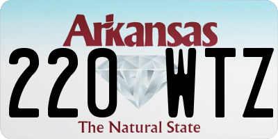 AR license plate 220WTZ