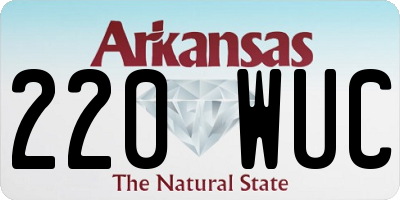 AR license plate 220WUC