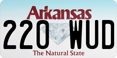AR license plate 220WUD