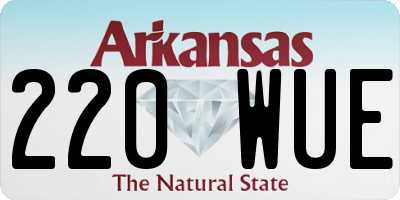 AR license plate 220WUE