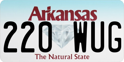 AR license plate 220WUG