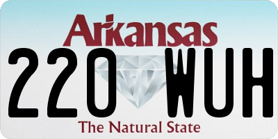 AR license plate 220WUH
