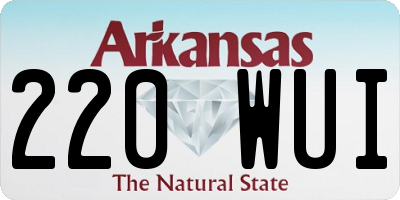 AR license plate 220WUI
