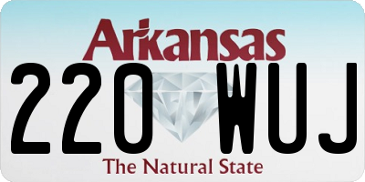 AR license plate 220WUJ
