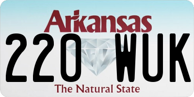 AR license plate 220WUK