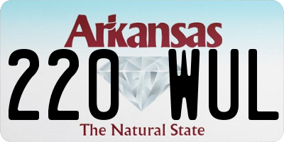 AR license plate 220WUL