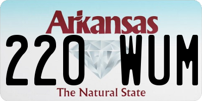 AR license plate 220WUM