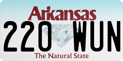 AR license plate 220WUN