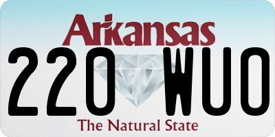 AR license plate 220WUO