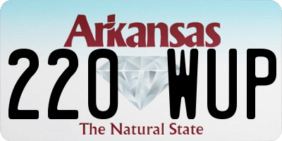 AR license plate 220WUP