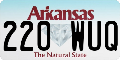 AR license plate 220WUQ