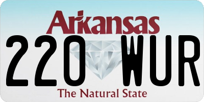 AR license plate 220WUR