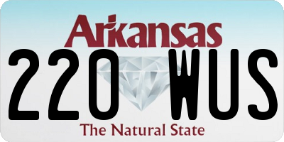 AR license plate 220WUS