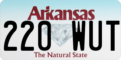 AR license plate 220WUT