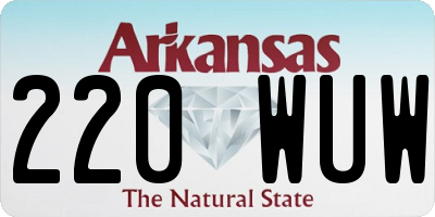 AR license plate 220WUW