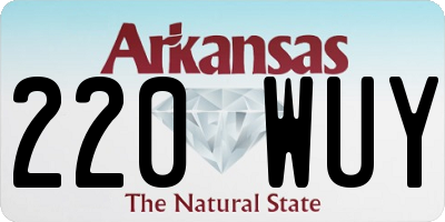 AR license plate 220WUY