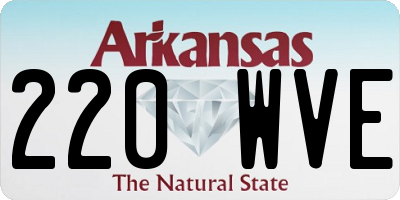 AR license plate 220WVE