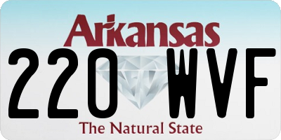 AR license plate 220WVF