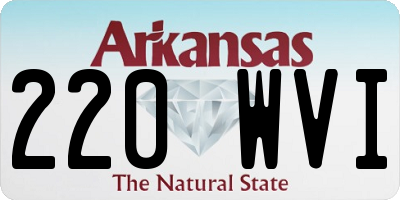 AR license plate 220WVI