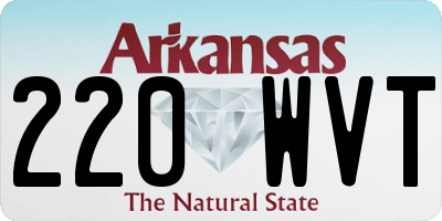 AR license plate 220WVT