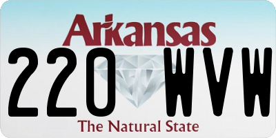 AR license plate 220WVW