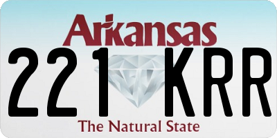 AR license plate 221KRR